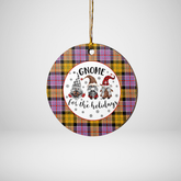 Clan Culloden Ancient Tartan Tartan Crest Gnome Round Ceramic Ornament UD90 Culloden Ancient Tartan Tartan Christmas