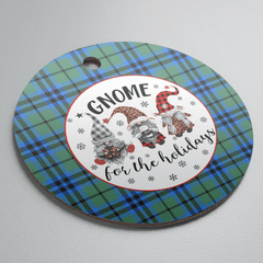 Clan Falconer Tartan Tartan Crest Gnome Round Ceramic Ornament QQ14 Falconer Tartan Tartan Christmas