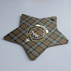 Clan Graham of Menteith Weathered Tartan Crest Star Ceramic Ornament XT39 Graham of Menteith Weathered Tartan Tartan Christmas
