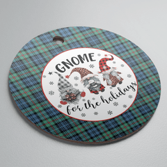 Clan MacKinlay Ancient Tartan Tartan Crest Gnome Round Ceramic Ornament MV96 MacKinlay Ancient Tartan Tartan Christmas