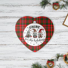 Clan MacKinnon Modern Tartan Tartan Crest Gnome Heart Ceramic Ornament XV77 MacKinnon Modern Tartan Tartan Christmas