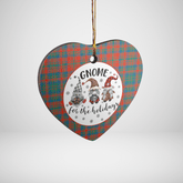 Clan Matheson Ancient Tartan Tartan Crest Gnome Heart Ceramic Ornament VN66 Matheson Ancient Tartan Tartan Christmas