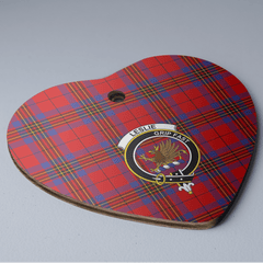 Clan Leslie Modern Tartan Crest Heart Ceramic Ornament BP78 Leslie Modern Tartan Tartan Christmas