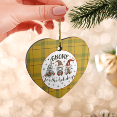 Clan Houston Tartan Tartan Crest Gnome Heart Ceramic Ornament JQ42 Houston Tartan Tartan Christmas