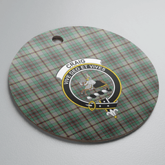Clan Craig Tartan Crest Round Ceramic Ornament HT69 Craig Tartan Tartan Christmas
