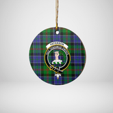 Clan Paterson Tartan Crest Round Ceramic Ornament LF83 Paterson Tartan Tartan Christmas