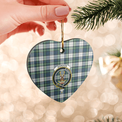 Clan Gordon Dress Ancient Tartan Crest Heart Ceramic Ornament VA52 Gordon Dress Ancient Tartan Tartan Christmas