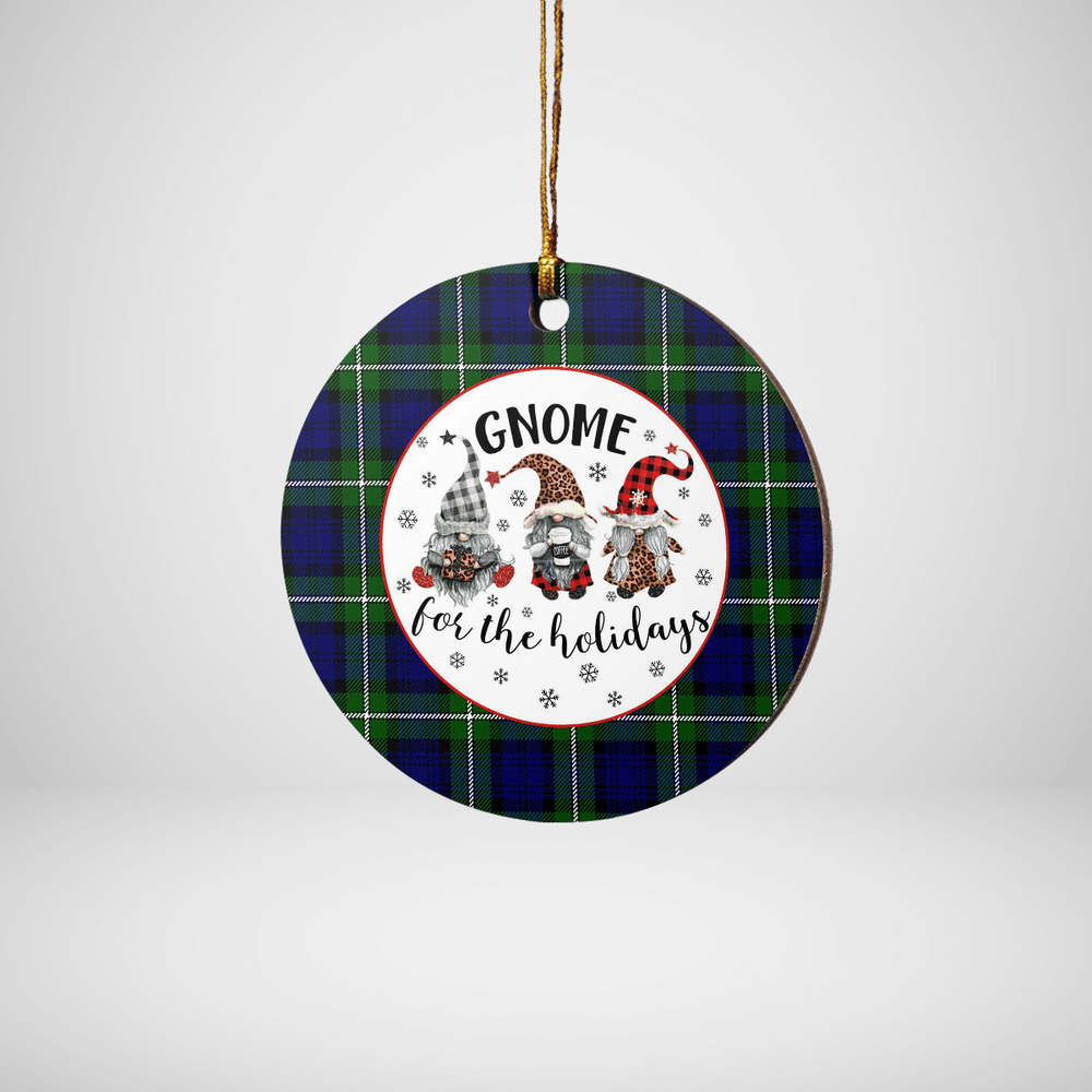 Clan Forbes Modern Tartan Tartan Crest Gnome Round Ceramic Ornament WL43 Forbes Modern Tartan Tartan Christmas