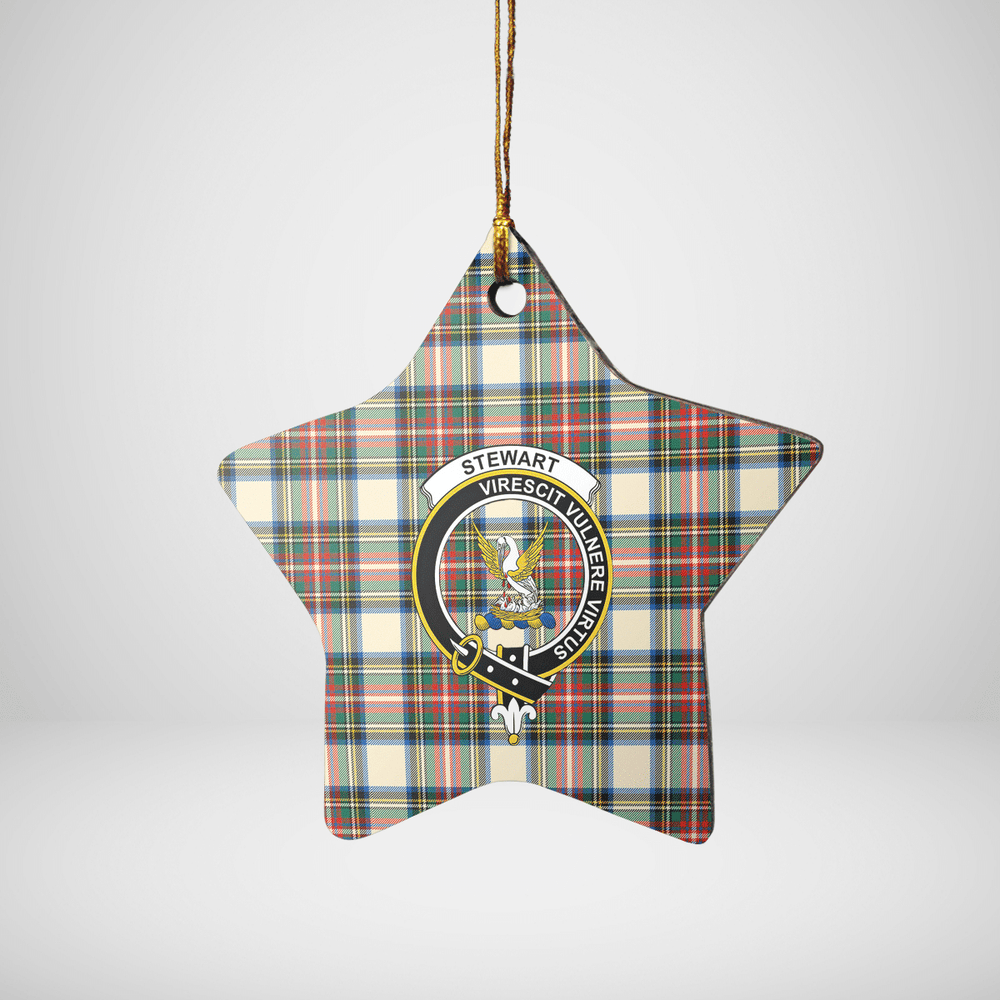 Clan Stewart Dress Ancient Tartan Crest Star Ceramic Ornament RG30 Stewart Dress Ancient Tartan Tartan Christmas