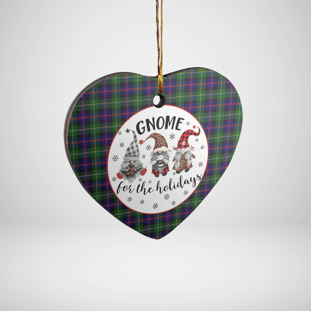 Clan Malcolm Modern Tartan Tartan Crest Gnome Heart Ceramic Ornament BY81 Malcolm Modern Tartan Tartan Christmas