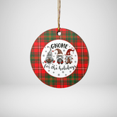 Clan Hay Modern Tartan Tartan Crest Gnome Round Ceramic Ornament IQ64 Hay Modern Tartan Tartan Christmas