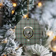 Clan Craig Tartan Crest Round Ceramic Ornament HT69 Craig Tartan Tartan Christmas