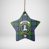 Clan Paterson Tartan Crest Star Ceramic Ornament HM83 Paterson Tartan Tartan Christmas