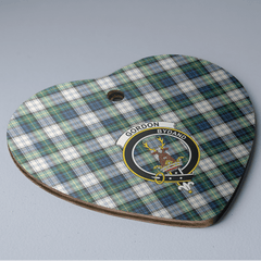 Clan Gordon Dress Ancient Tartan Crest Heart Ceramic Ornament VA52 Gordon Dress Ancient Tartan Tartan Christmas