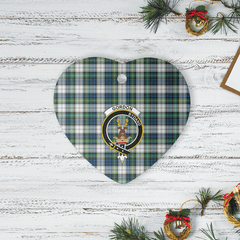Clan Gordon Dress Ancient Tartan Crest Heart Ceramic Ornament VA52 Gordon Dress Ancient Tartan Tartan Christmas