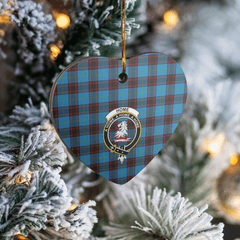 Clan Home Ancient Tartan Crest Heart Ceramic Ornament EY89 Home Ancient Tartan Tartan Christmas