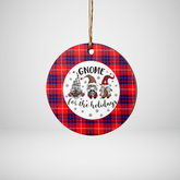 Clan Hamilton Modern Tartan Tartan Crest Gnome Round Ceramic Ornament II10 Hamilton Modern Tartan Tartan Christmas