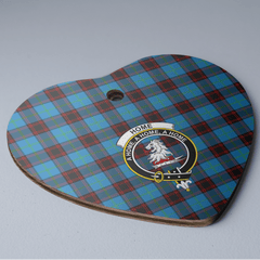Clan Home Ancient Tartan Crest Heart Ceramic Ornament EY89 Home Ancient Tartan Tartan Christmas