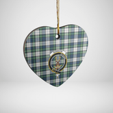 Clan Gordon Dress Ancient Tartan Crest Heart Ceramic Ornament VA52 Gordon Dress Ancient Tartan Tartan Christmas