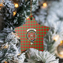 Clan Lennox Tartan Crest Star Ceramic Ornament VR37 Lennox Tartan Tartan Christmas