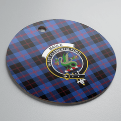 Clan Maule Tartan Crest Round Ceramic Ornament VV99 Maule Tartan Tartan Christmas