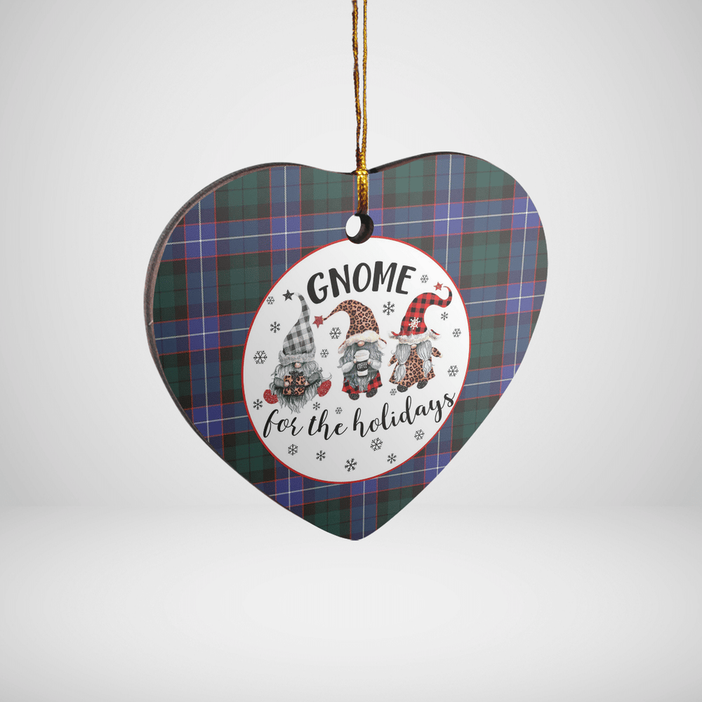 Clan Guthrie Modern Tartan Tartan Crest Gnome Heart Ceramic Ornament UC33 Guthrie Modern Tartan Tartan Christmas