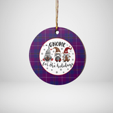 Clan Pride of Glencoe Tartan Tartan Crest Gnome Round Ceramic Ornament LK85 Pride of Glencoe Tartan Tartan Christmas