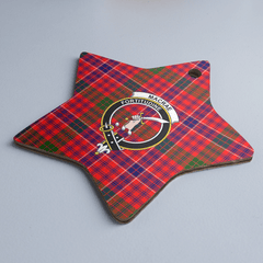 Clan MacRae Modern Tartan Crest Star Ceramic Ornament CW23 MacRae Modern Tartan Tartan Christmas