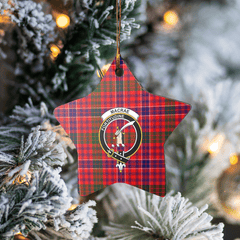 Clan MacRae Modern Tartan Crest Star Ceramic Ornament CW23 MacRae Modern Tartan Tartan Christmas