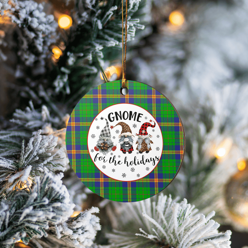 Clan New Mexico Tartan Tartan Crest Gnome Round Ceramic Ornament OK11 New Mexico Tartan Tartan Christmas