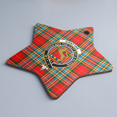 Clan Chattan Tartan Crest Star Ceramic Ornament UB65 Chattan Tartan Tartan Christmas
