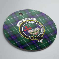 Clan MacDonald of the Isles Hunting Modern Tartan Crest Round Ceramic Ornament GD27 MacDonald of the Isles Hunting Modern Tartan Tartan Christmas