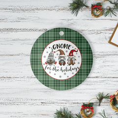 Clan MacDonald Lord of the Isles Hunting Tartan Tartan Crest Gnome Round Ceramic Ornament KL80 MacDonald Lord of the Isles Hunting Tartan Tartan Christmas