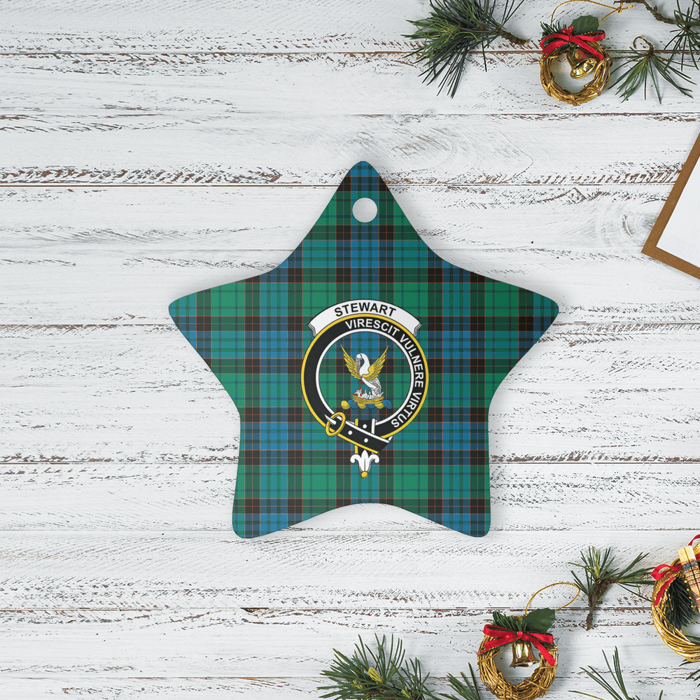 Clan Stewart Old Ancient Tartan Crest Star Ceramic Ornament TM17 Stewart Old Ancient Tartan Tartan Christmas