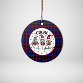 Clan Home Modern Tartan Tartan Crest Gnome Round Ceramic Ornament BJ51 Home Modern Tartan Tartan Christmas