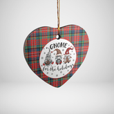 Clan MacPherson Ancient Tartan Tartan Crest Gnome Heart Ceramic Ornament GB37 MacPherson Ancient Tartan Tartan Christmas