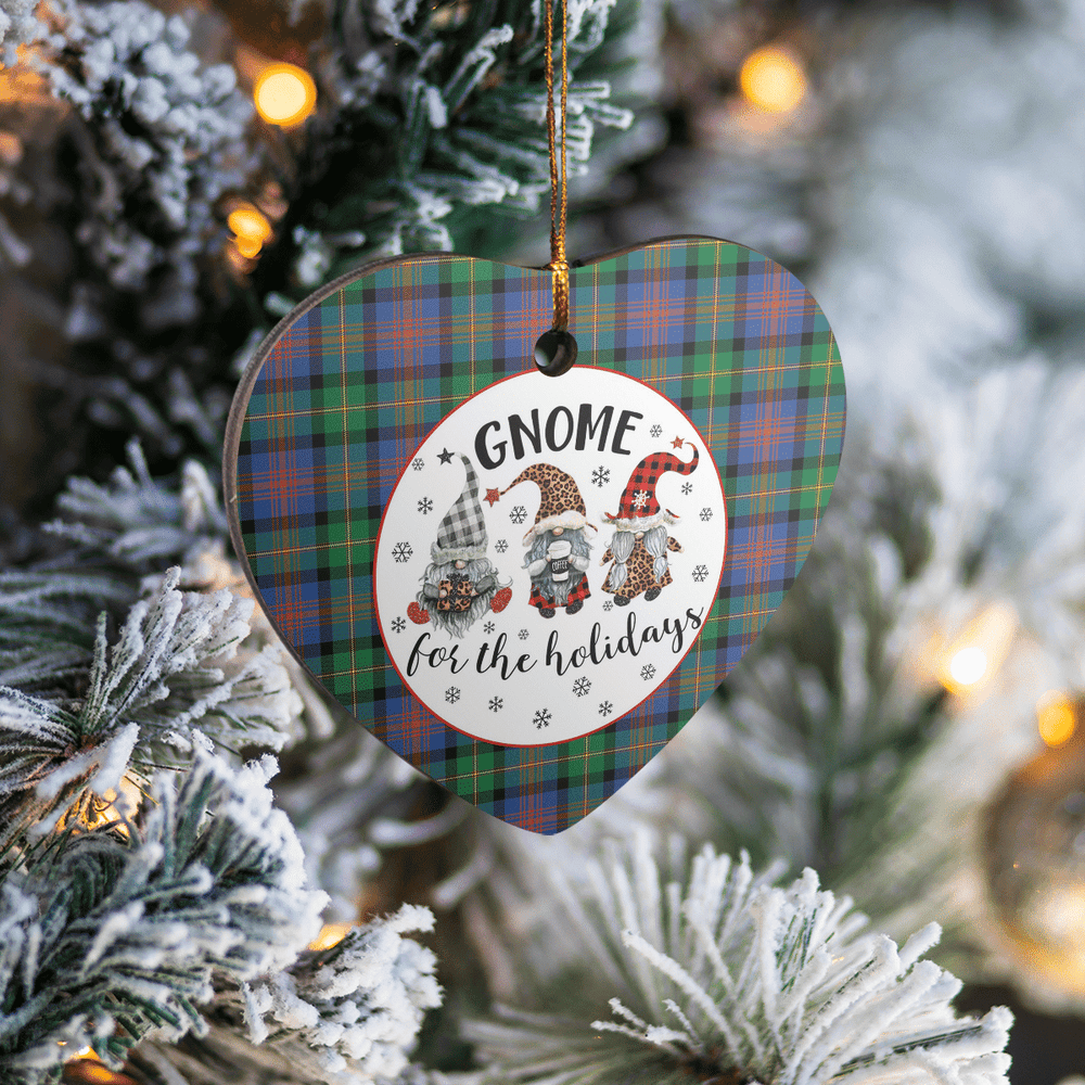 Clan Logan Ancient Tartan Tartan Crest Gnome Heart Ceramic Ornament DO70 Logan Ancient Tartan Tartan Christmas