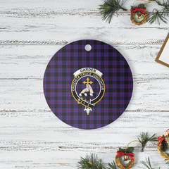 Clan Garden Tartan Crest Round Ceramic Ornament MN68 Garden Tartan Tartan Christmas
