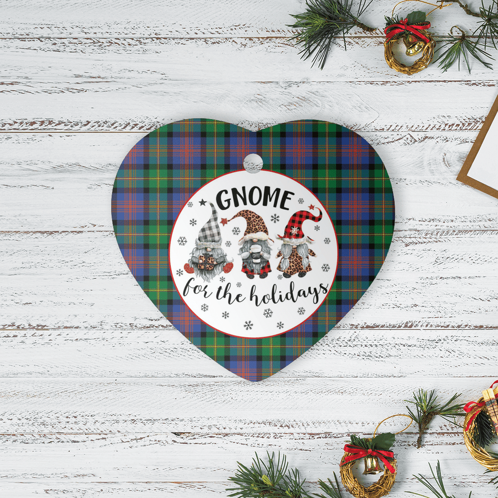 Clan Logan Ancient Tartan Tartan Crest Gnome Heart Ceramic Ornament DO70 Logan Ancient Tartan Tartan Christmas