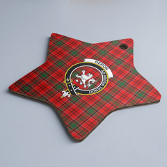 Clan Heron Tartan Crest Star Ceramic Ornament UW70 Heron Tartan Tartan Christmas