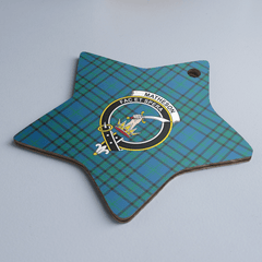 Clan Matheson Hunting Ancient Tartan Crest Star Ceramic Ornament UV78 Matheson Hunting Ancient Tartan Tartan Christmas