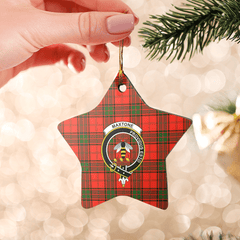 Clan Maxtone Tartan Crest Star Ceramic Ornament BY99 Maxtone Tartan Tartan Christmas