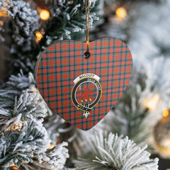 Clan MacDuff Ancient Tartan Crest Heart Ceramic Ornament OZ31 MacDuff Ancient Tartan Tartan Christmas