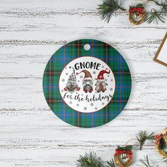 Clan Davidson Ancient Tartan Tartan Crest Gnome Round Ceramic Ornament DD73 Davidson Ancient Tartan Tartan Christmas