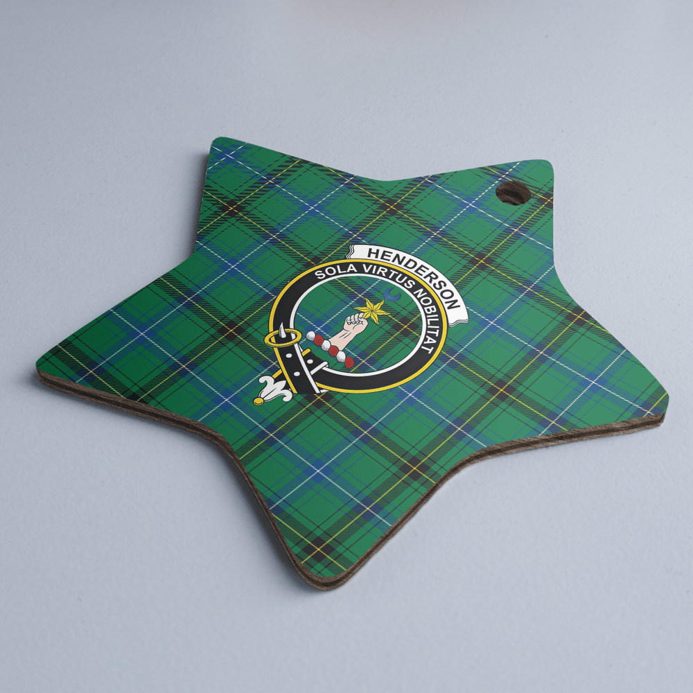 Clan Henderson Ancient Tartan Crest Star Ceramic Ornament AX87 Henderson Ancient Tartan Tartan Christmas