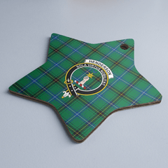 Clan Henderson Ancient Tartan Crest Star Ceramic Ornament AX87 Henderson Ancient Tartan Tartan Christmas