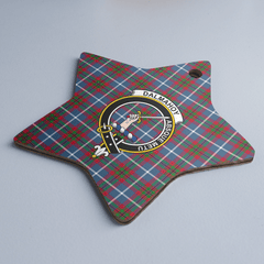 Clan Dalmahoy Tartan Crest Star Ceramic Ornament FT74 Dalmahoy Tartan Tartan Christmas