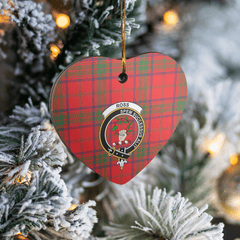 Clan Ross Modern Tartan Crest Heart Ceramic Ornament LU12 Ross Modern Tartan Tartan Christmas