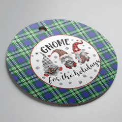 Clan Haliburton Tartan Tartan Crest Gnome Round Ceramic Ornament MA61 Haliburton Tartan Tartan Christmas