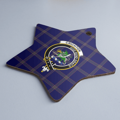 Clan Crichton Tartan Crest Star Ceramic Ornament FZ74 Crichton Tartan Tartan Christmas
